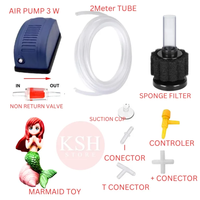 AIRPUMP AND CONECTORS TOY SPONGE