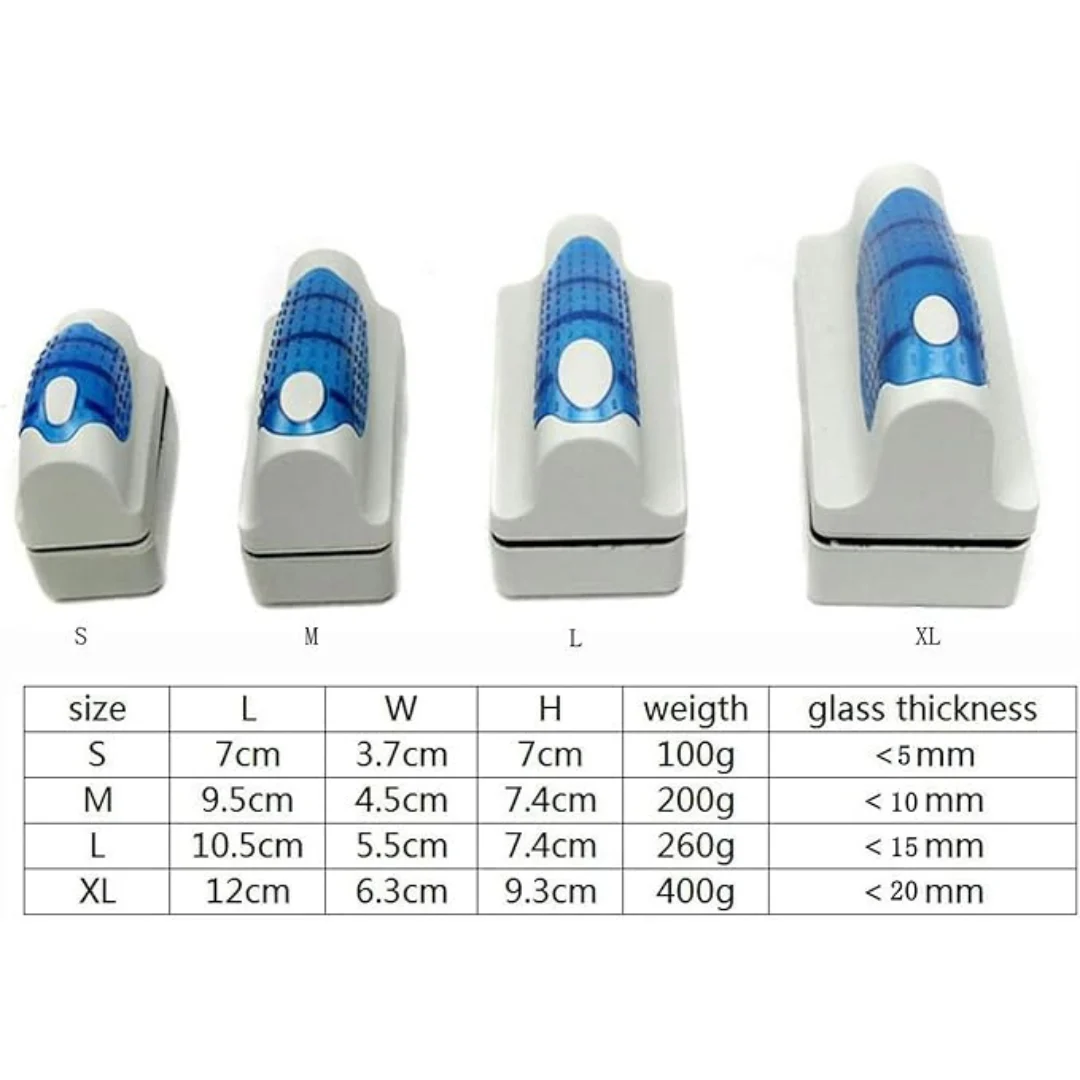 Medium Magnetic Aquarium Glass Cleaner, Algae Scraper for Fish Tank