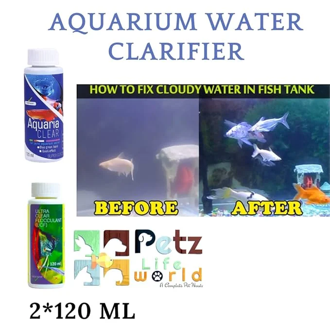 120ml Aquaria Clear + 120ml Ultra CLAR Flocculant,Crystal Clear Treatment Solution - Image 4