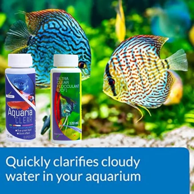 120ml Aquaria Clear + 120ml Ultra CLAR Flocculant,Crystal Clear Treatment Solution - Image 5