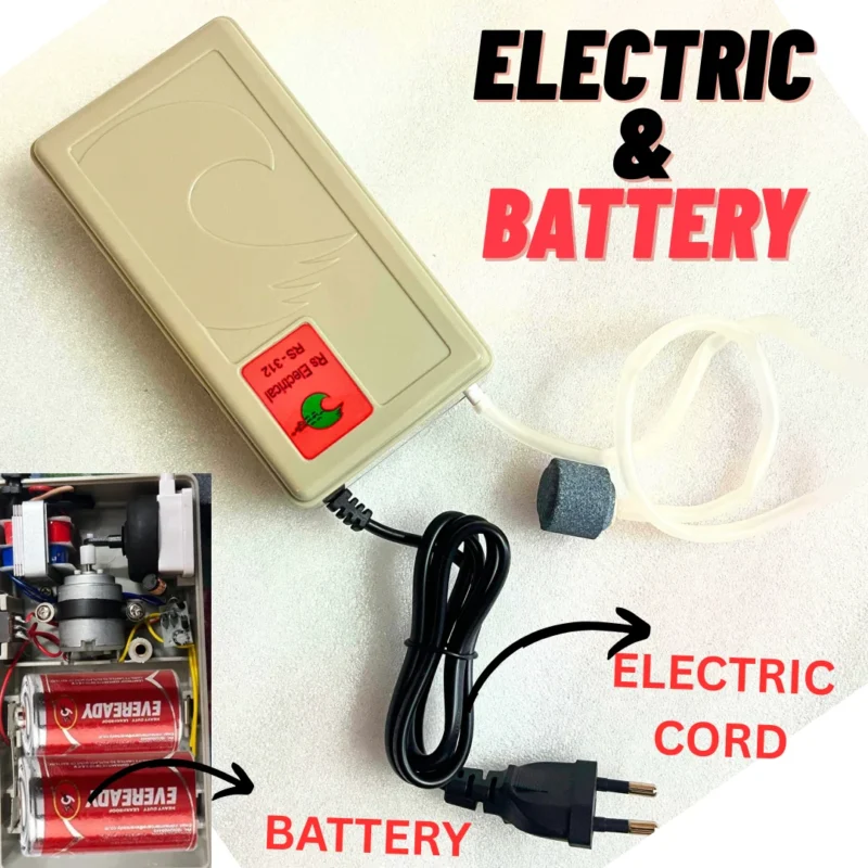 Aquarium Air Pump Battery+ Electric